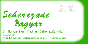 seherezade magyar business card